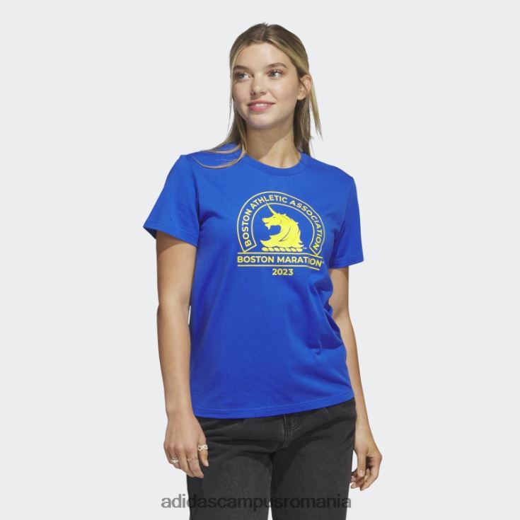 adidas campus romania tricou cu logo boston marathon 2023 albastru adidas femei albastru J266N222752