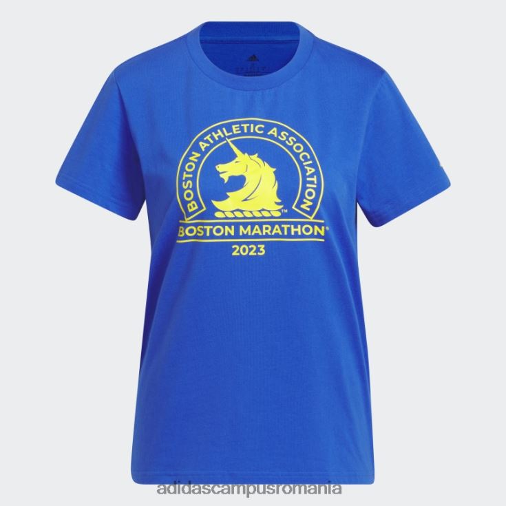 adidas campus romania tricou cu logo boston marathon 2023 albastru adidas femei albastru J266N222752