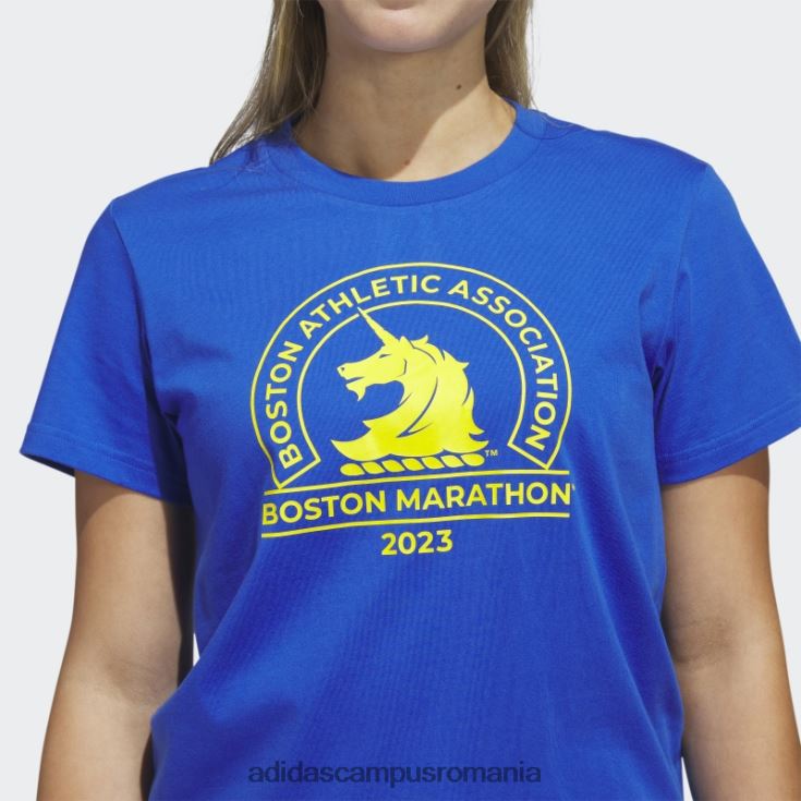 adidas campus romania tricou cu logo boston marathon 2023 albastru adidas femei albastru J266N222752