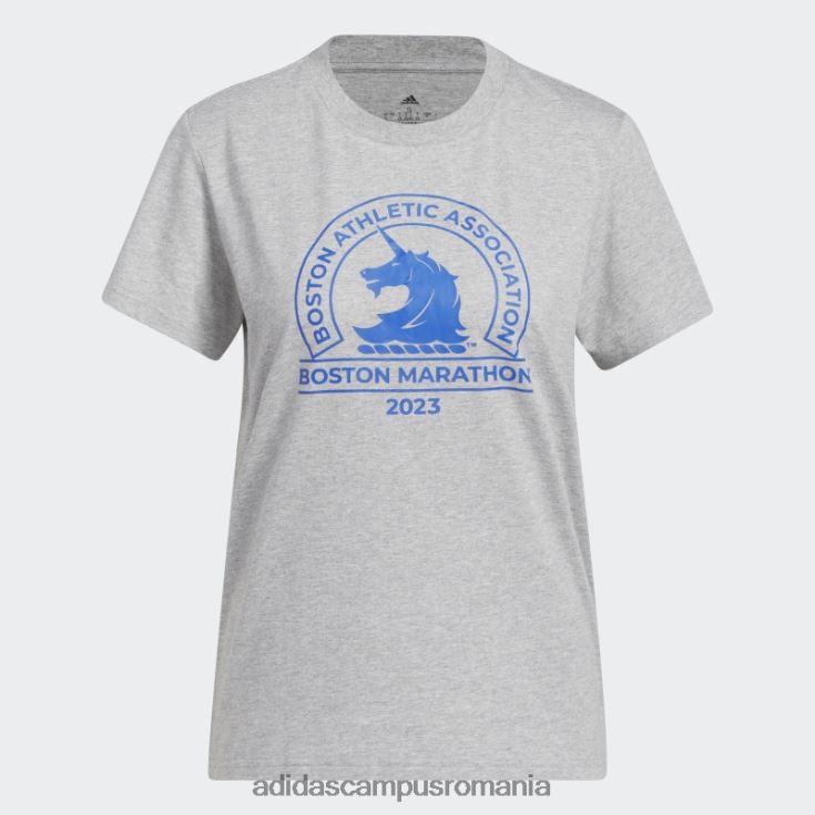 adidas campus romania tricou cu logo boston marathon 2023 gri mediu femei gri mediu J266N222850