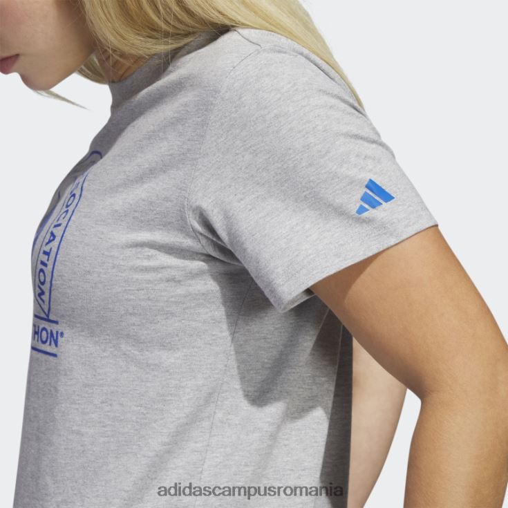 adidas campus romania tricou cu logo boston marathon 2023 gri mediu femei gri mediu J266N222850