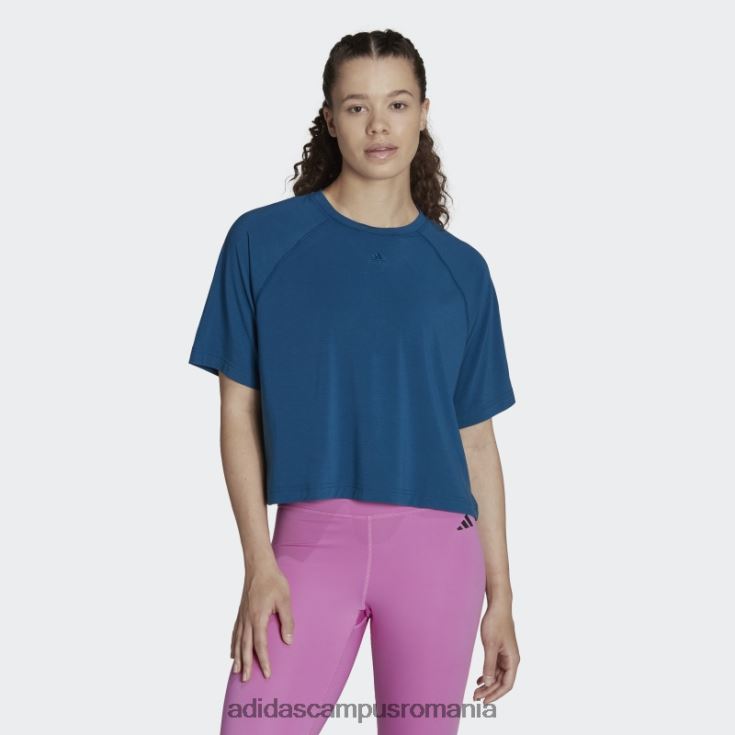 adidas campus romania tricou cu spate marin aeroready adidas femei marin J266N222689