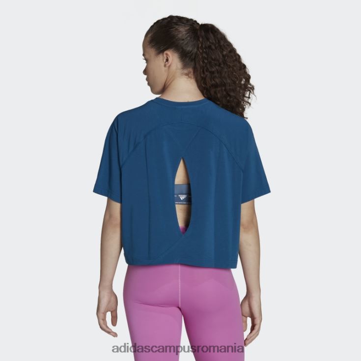 adidas campus romania tricou cu spate marin aeroready adidas femei marin J266N222689