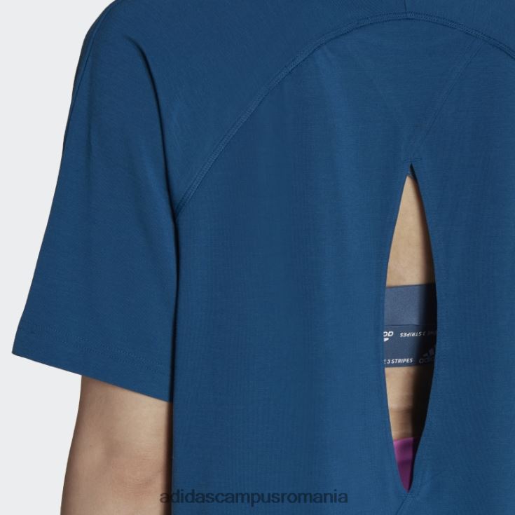 adidas campus romania tricou cu spate marin aeroready adidas femei marin J266N222689