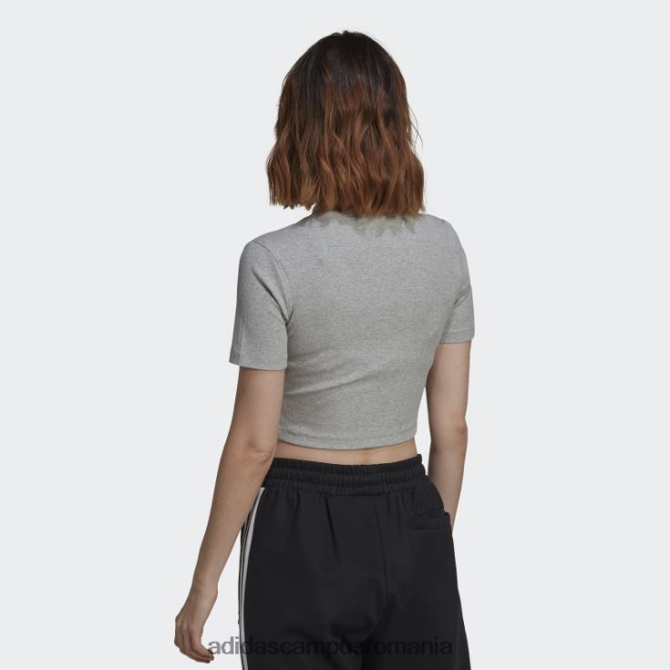 adidas campus romania tricou decupat cu coaste adicolor essentials gri mediu adidas femei gri mediu J266N222647