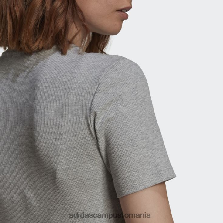 adidas campus romania tricou decupat cu coaste adicolor essentials gri mediu adidas femei gri mediu J266N222647