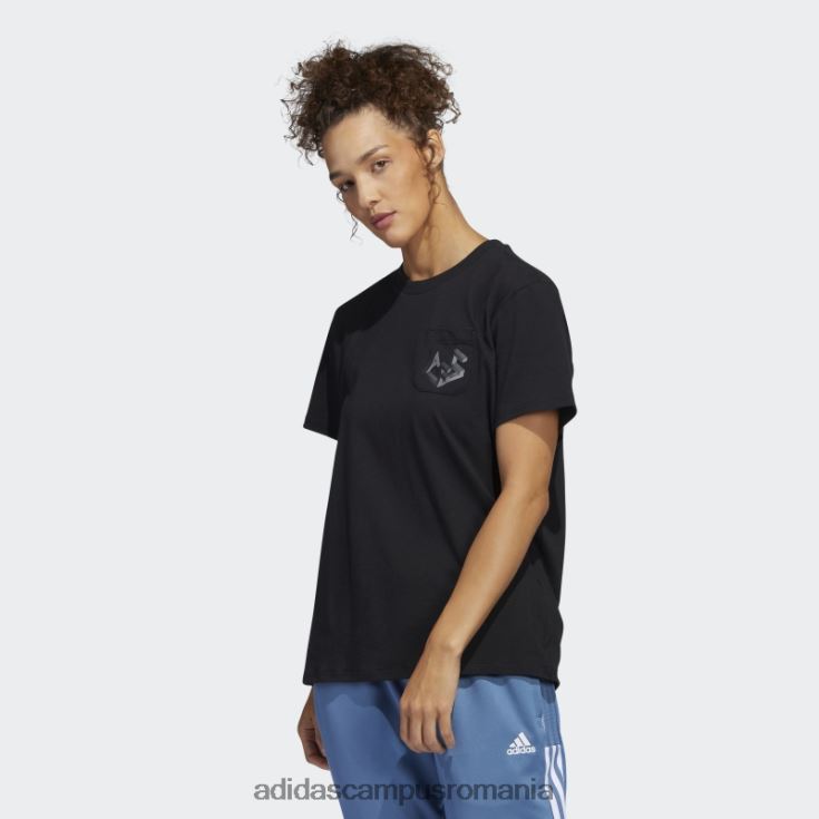 adidas campus romania tricou grafic arsenal negru femei negru J266N222826