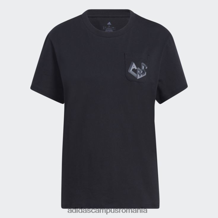 adidas campus romania tricou grafic arsenal negru femei negru J266N222826