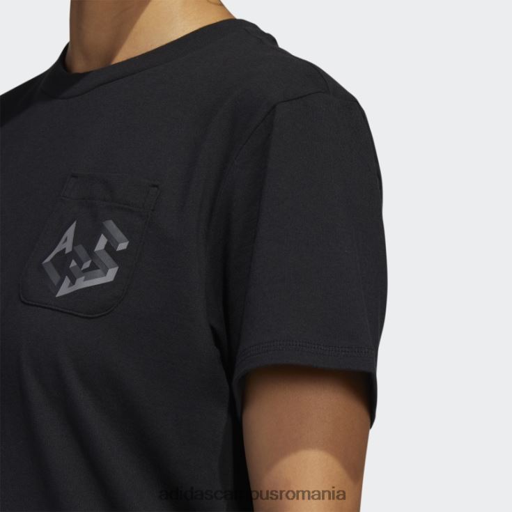 adidas campus romania tricou grafic arsenal negru femei negru J266N222826