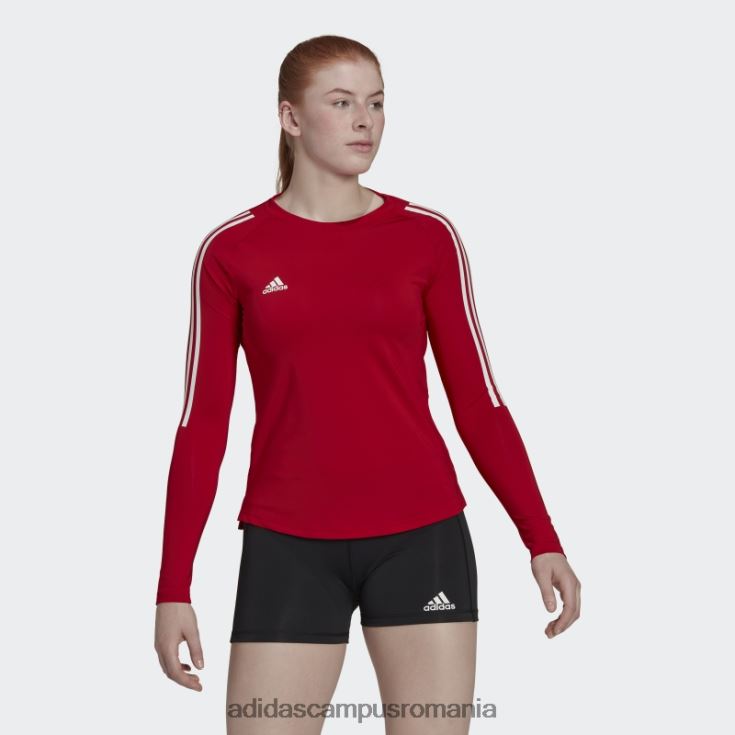 adidas campus romania tricou hilo cu mânecă lungă roșu adidas femei rosu alb J266N222890