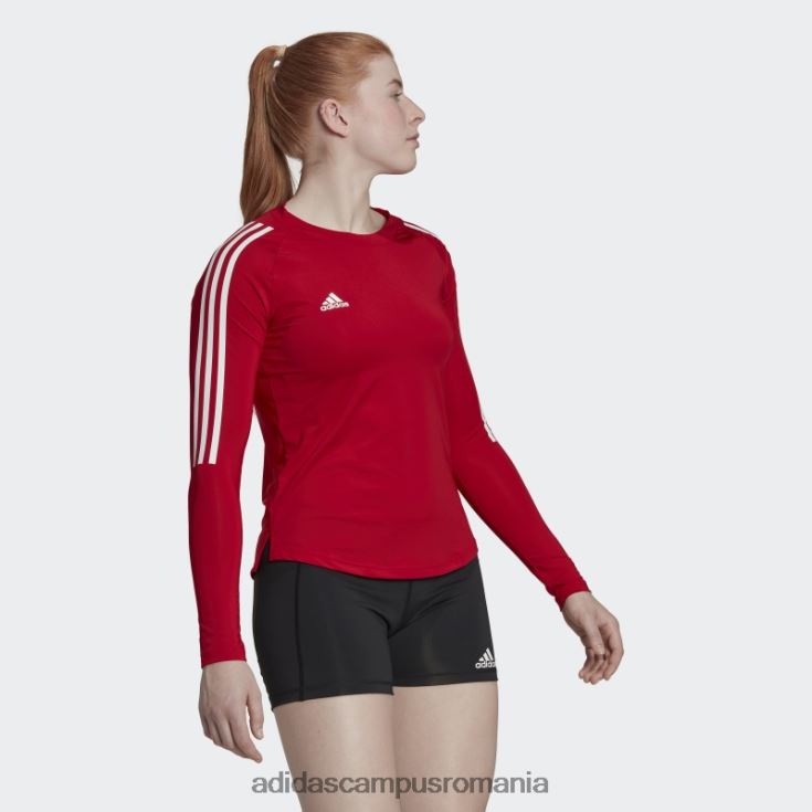 adidas campus romania tricou hilo cu mânecă lungă roșu adidas femei rosu alb J266N222890