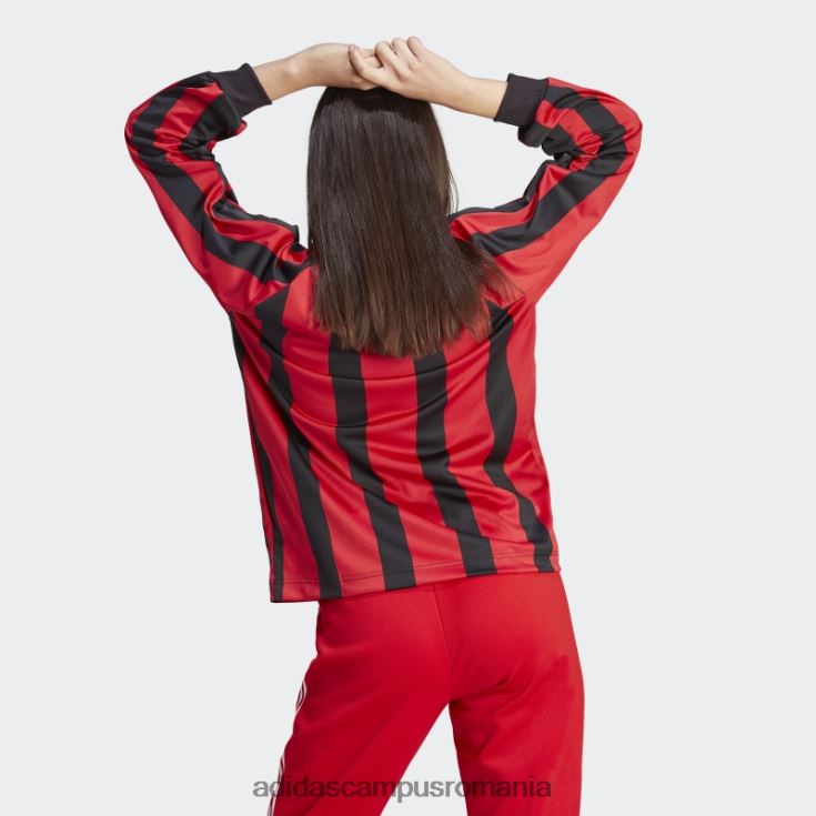 adidas campus romania tricou jacquard cu maneca lunga negru adidas femei negru/stacojiu/alb J266N222806