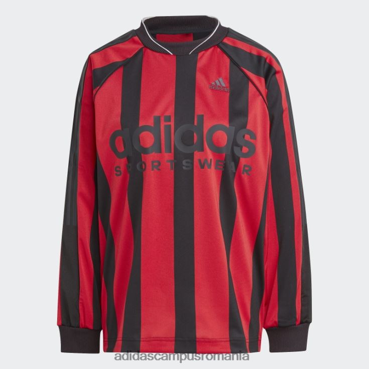 adidas campus romania tricou jacquard cu maneca lunga negru adidas femei negru/stacojiu/alb J266N222806