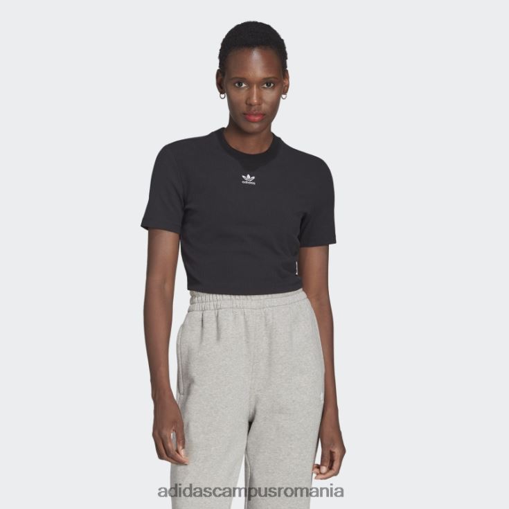 adidas campus romania tricou negru adicolor essentials decupat cu coaste adidas femei negru J266N222959