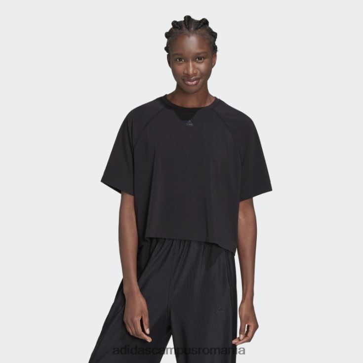 adidas campus romania tricou negru aeroready cu spate femei negru J266N222967