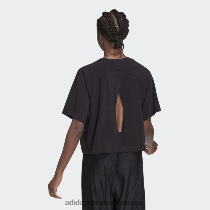 adidas campus romania tricou negru aeroready cu spate femei negru J266N222967