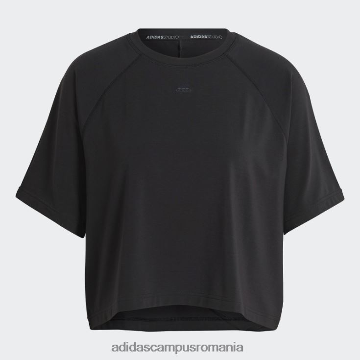 adidas campus romania tricou negru aeroready cu spate femei negru J266N222967