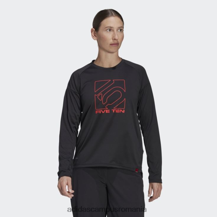 adidas campus romania tricou negru cinci zece cu mânecă lungă femei negru J266N222894