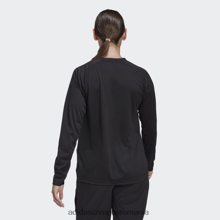 adidas campus romania tricou negru cinci zece cu mânecă lungă femei negru J266N222894