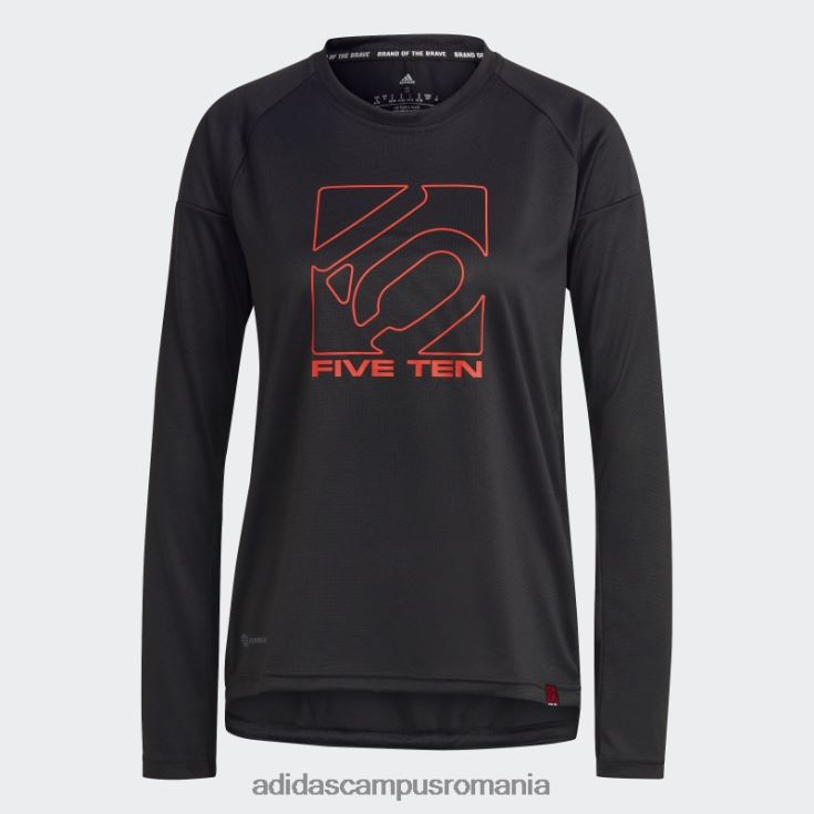 adidas campus romania tricou negru cinci zece cu mânecă lungă femei negru J266N222894