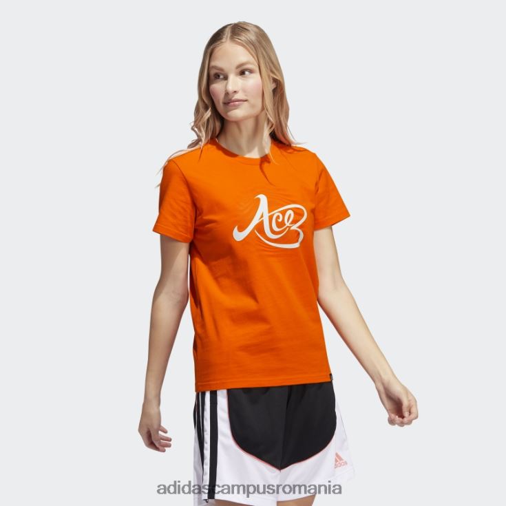 adidas campus romania tricou orange ace fdtn femei portocale J266N222678