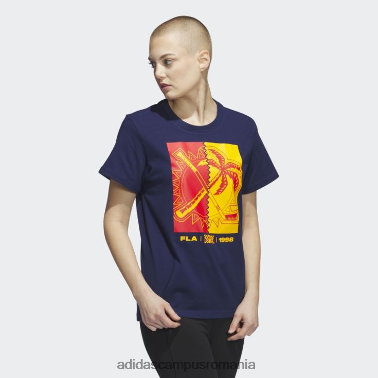 adidas campus romania tricou panthers playmaker bleumarin femei navy/multi J266N222735