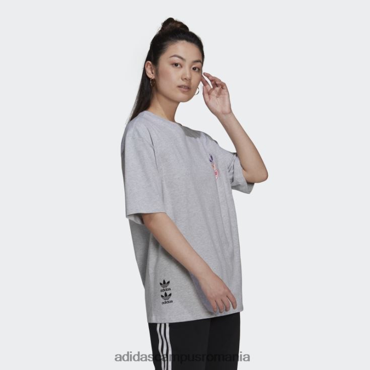 adidas campus romania tricou play cu logo gri deschis femei erica gri deschis J266N222610
