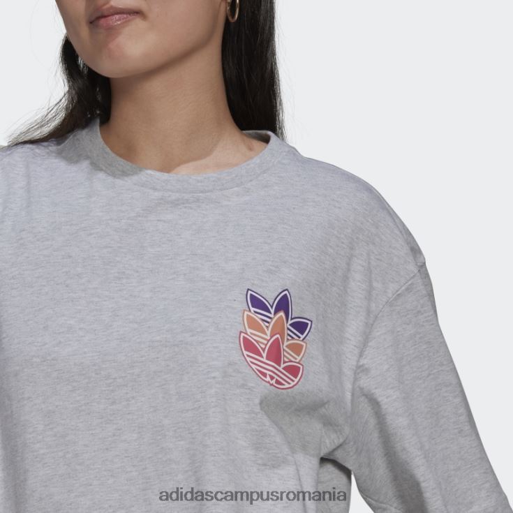 adidas campus romania tricou play cu logo gri deschis femei erica gri deschis J266N222610