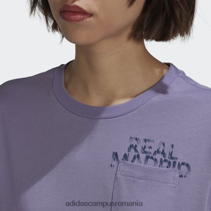 adidas campus romania tricou real madrid lila femei liliac J266N222964