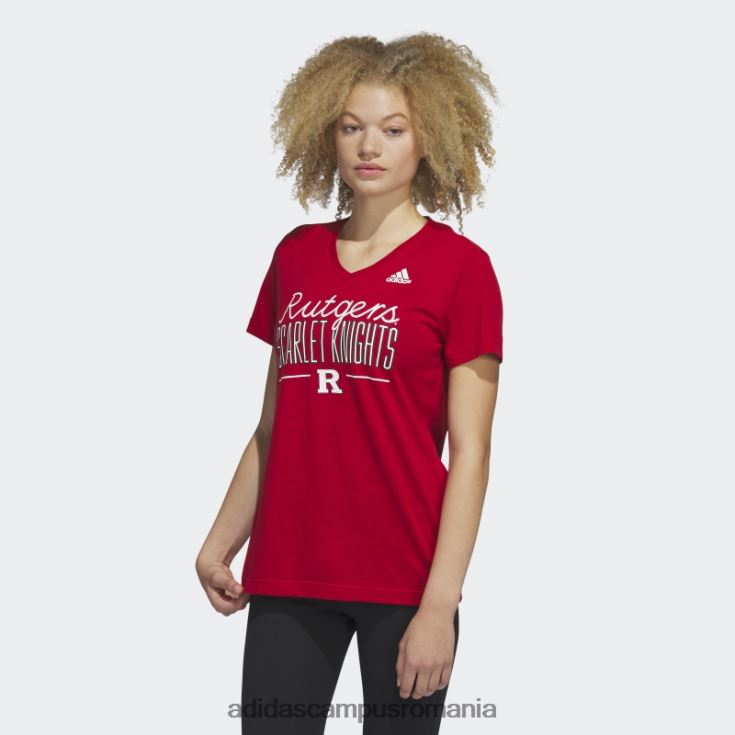 adidas campus romania tricou scarlet knights red mel adidas femei red mel/ncaa-rut-7a4-1 J266N222980