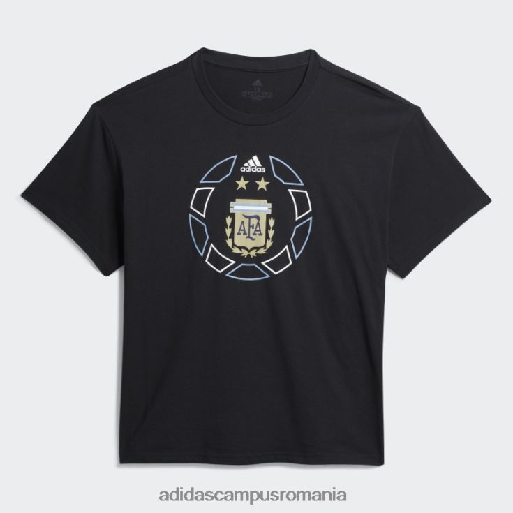 adidas campus romania tricou supradimensionat cupa mondială argentina (mărime plus) negru femei negru J266N222790
