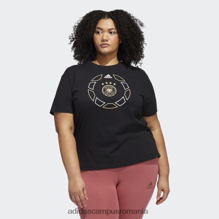 adidas campus romania tricou supradimensionat negru cupa mondială germania (mărime plus) adidas femei negru J266N222665