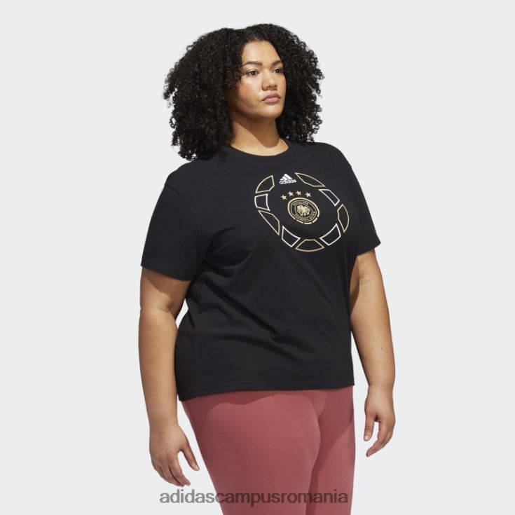 adidas campus romania tricou supradimensionat negru cupa mondială germania (mărime plus) adidas femei negru J266N222665