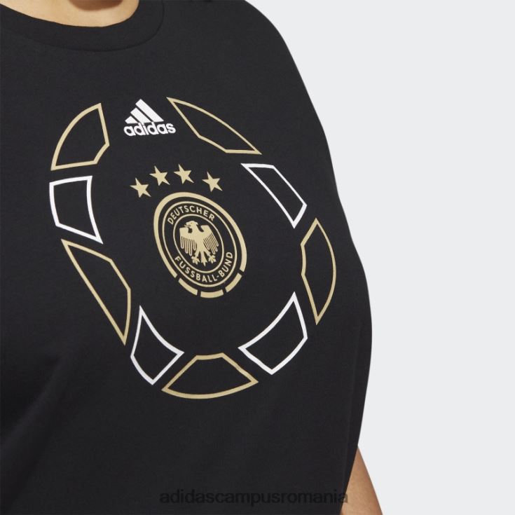 adidas campus romania tricou supradimensionat negru cupa mondială germania (mărime plus) adidas femei negru J266N222665