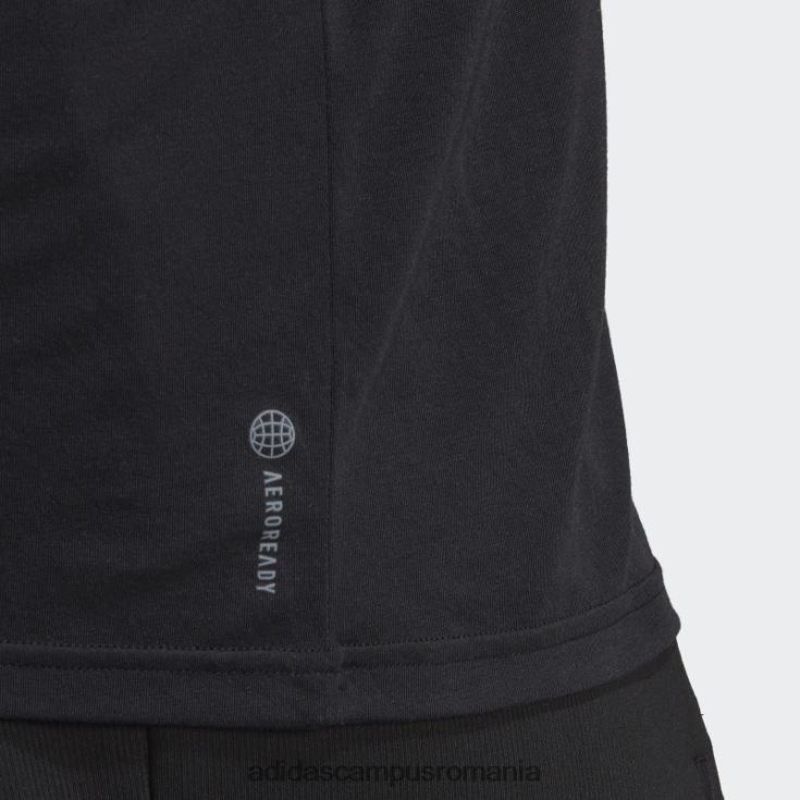 adidas campus romania tricou supradimensionat negru de yoga studio (mărime plus) femei negru J266N222703