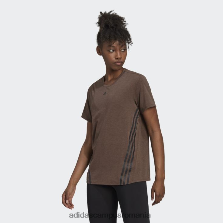 adidas campus romania tricou trainicons cu 3 dungi maro adidas femei maro/negru J266N222698