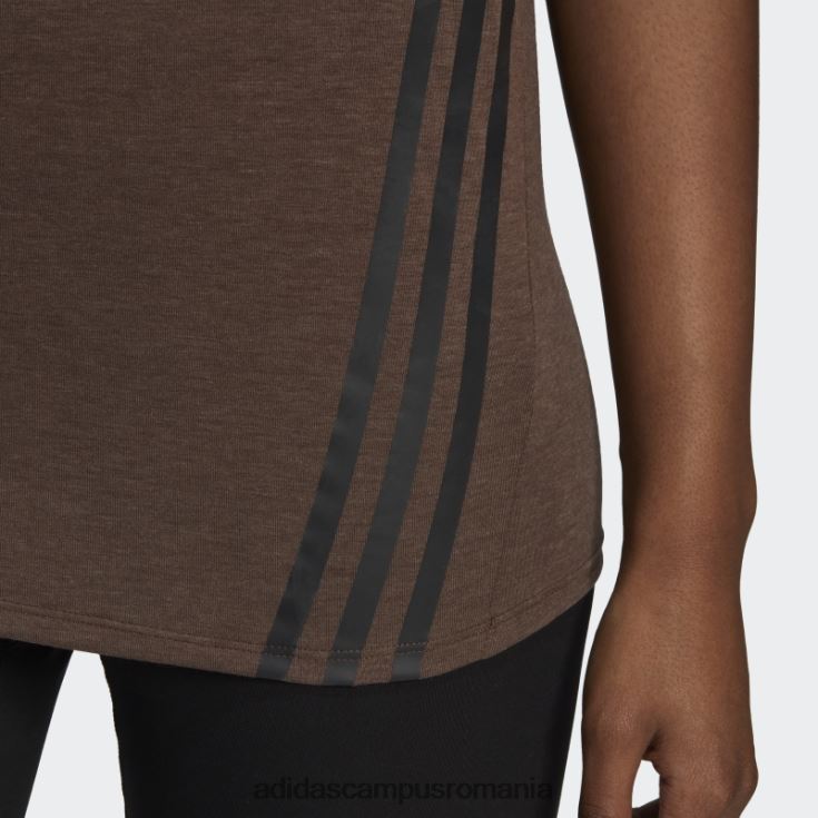 adidas campus romania tricou trainicons cu 3 dungi maro adidas femei maro/negru J266N222698
