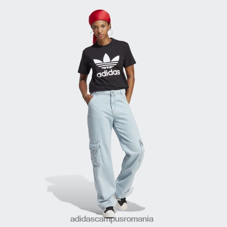 adidas campus romania tricou trifoil clasic negru adicolor adidas femei negru J266N222644
