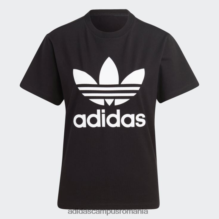 adidas campus romania tricou trifoil clasic negru adicolor adidas femei negru J266N222644