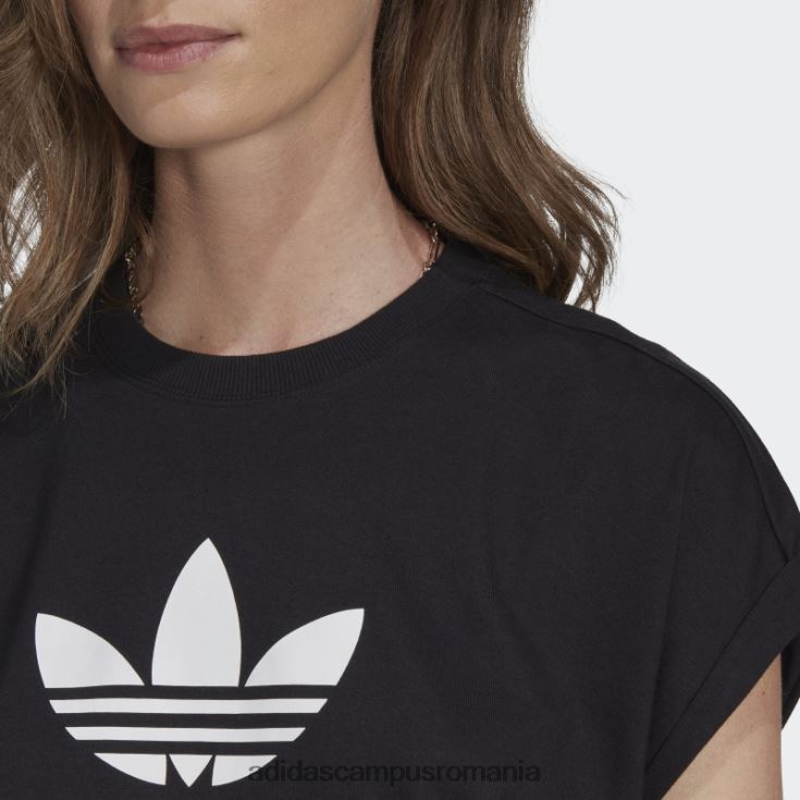 adidas campus romania tricou trifoil scurt adicolor classics negru femei negru J266N222502