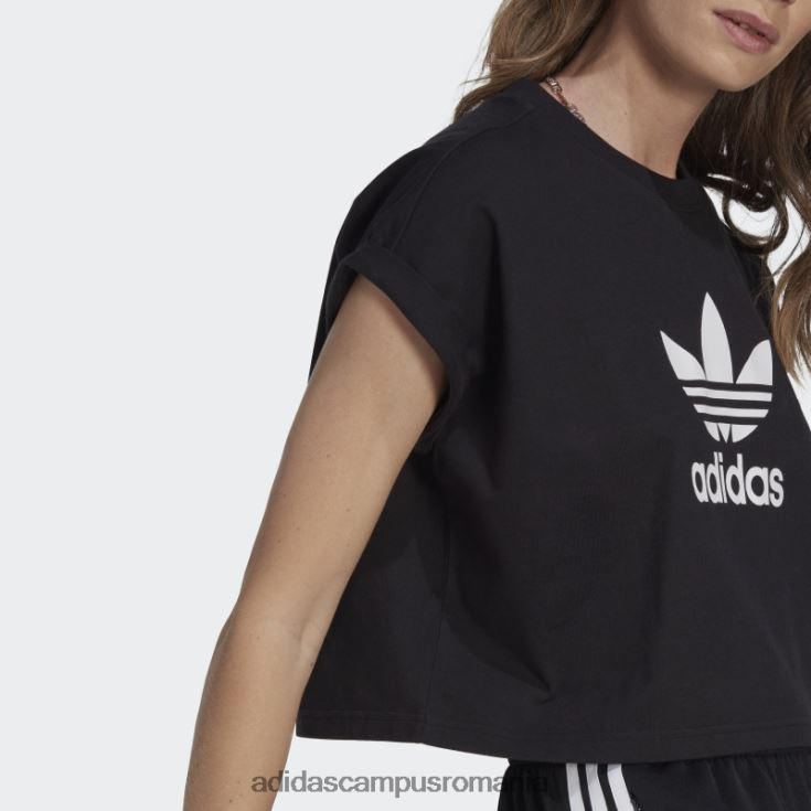 adidas campus romania tricou trifoil scurt adicolor classics negru femei negru J266N222502