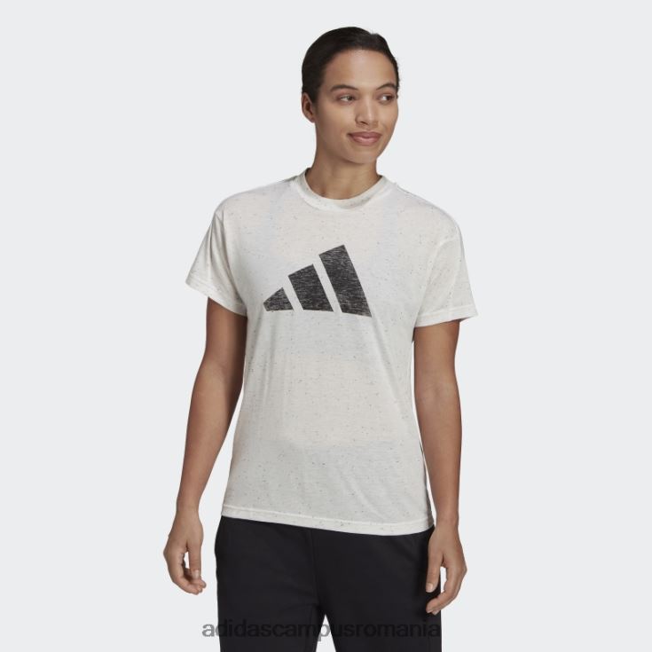 adidas campus romania viitoarele icoane câștigători 3.0 tee fashion white melange femei melange alb J266N222853