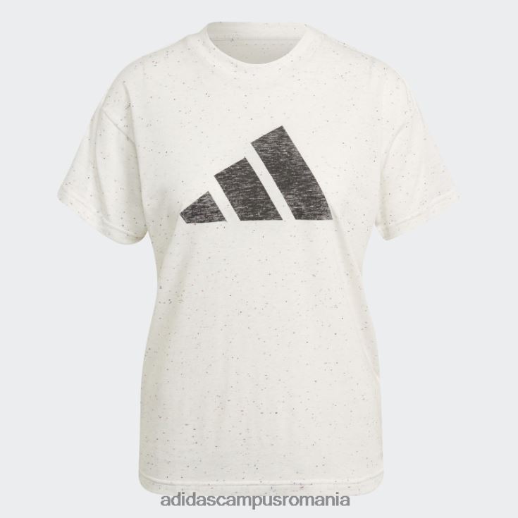 adidas campus romania viitoarele icoane câștigători 3.0 tee fashion white melange femei melange alb J266N222853