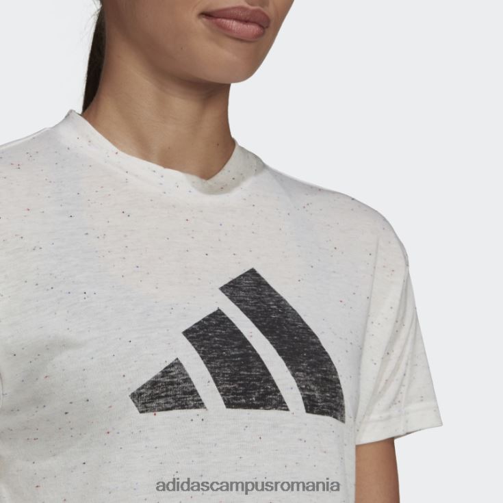 adidas campus romania viitoarele icoane câștigători 3.0 tee fashion white melange femei melange alb J266N222853