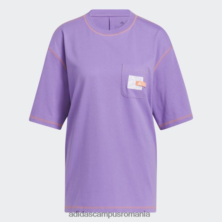 adidas campus romania violet sport statement boyfriend buzunar tricou adidas femei violet J266N222605