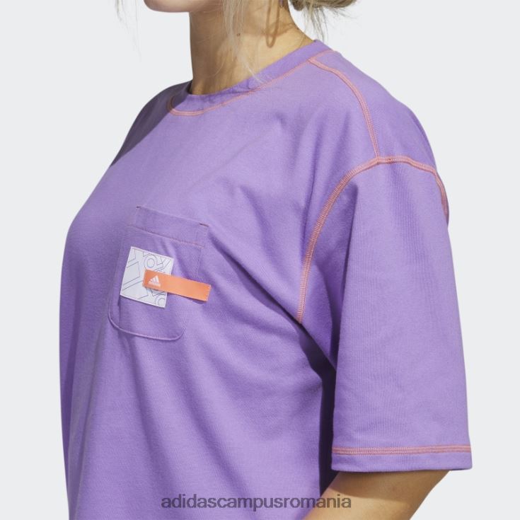 adidas campus romania violet sport statement boyfriend buzunar tricou adidas femei violet J266N222605
