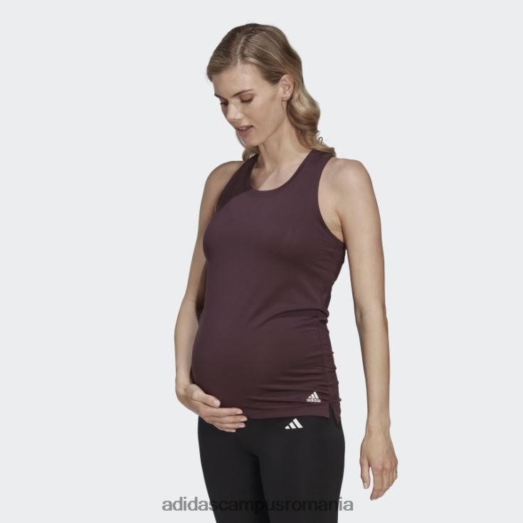 adidas campus romania Aeroready proiectat 2 mutari sport tank top (maternitate) maro femei maro/alb J266N222771