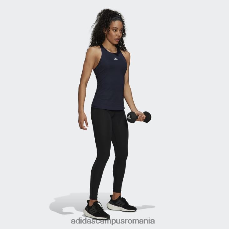 adidas campus romania Cerneală pentru maiou de antrenament techfit racerback femei cerneală/alb J266N222958