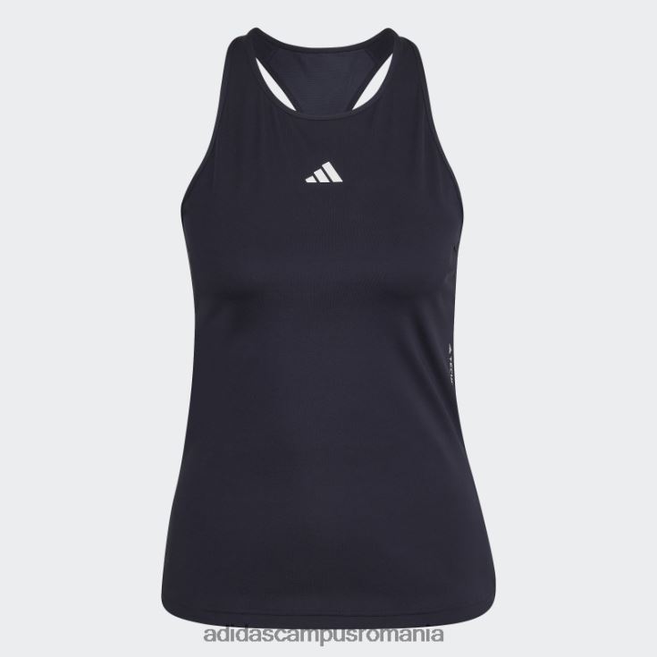 adidas campus romania Cerneală pentru maiou de antrenament techfit racerback femei cerneală/alb J266N222958