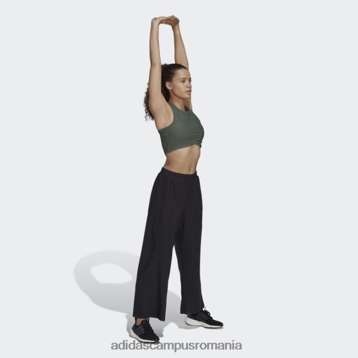 adidas campus romania Yoga studio înfășurat coasta tank top verde oxid femei oxid verde J266N222801